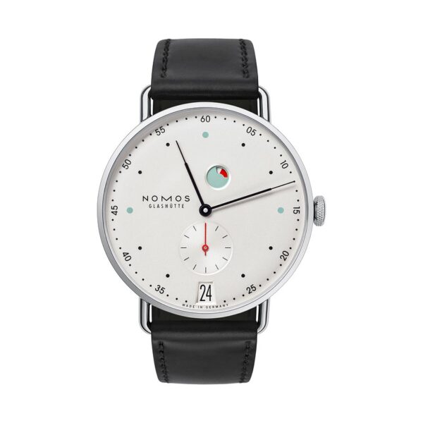 Nomos Glashütte Herrenuhr Metro Datum Gangreserve 1101