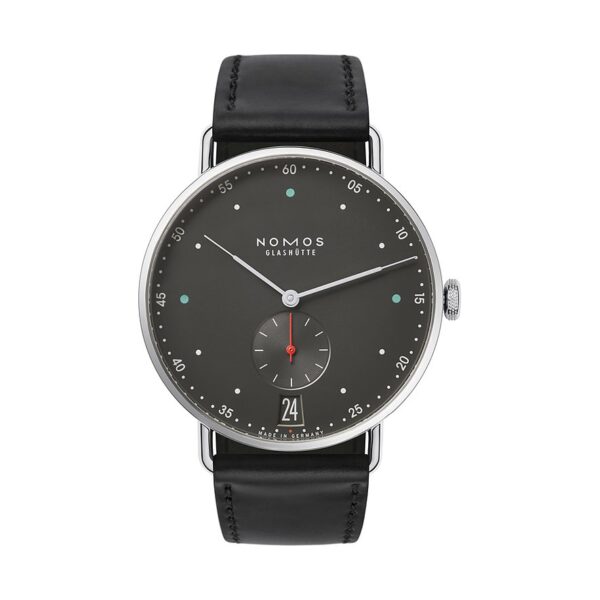 Nomos Glashütte Herrenuhr Metro 38 Datum stadtschwarz 1103