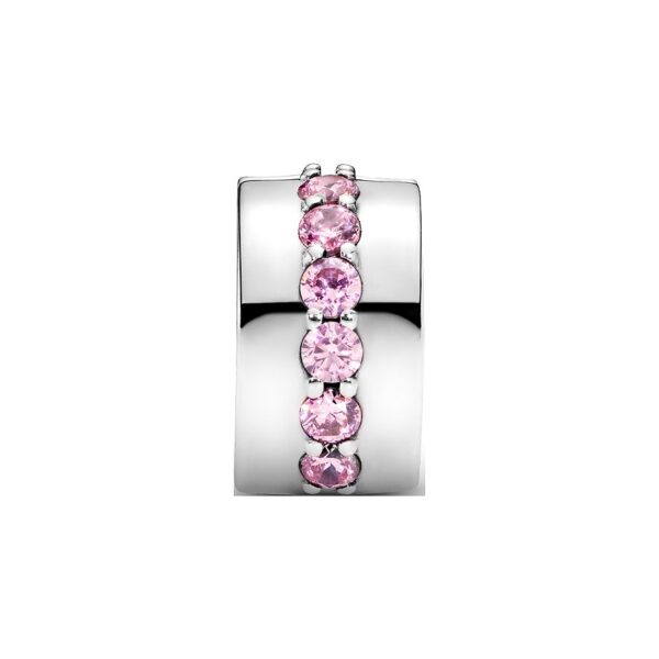 Pandora Charm Moments Rosafarbene funkelnde Linie Clip 791972PCZ