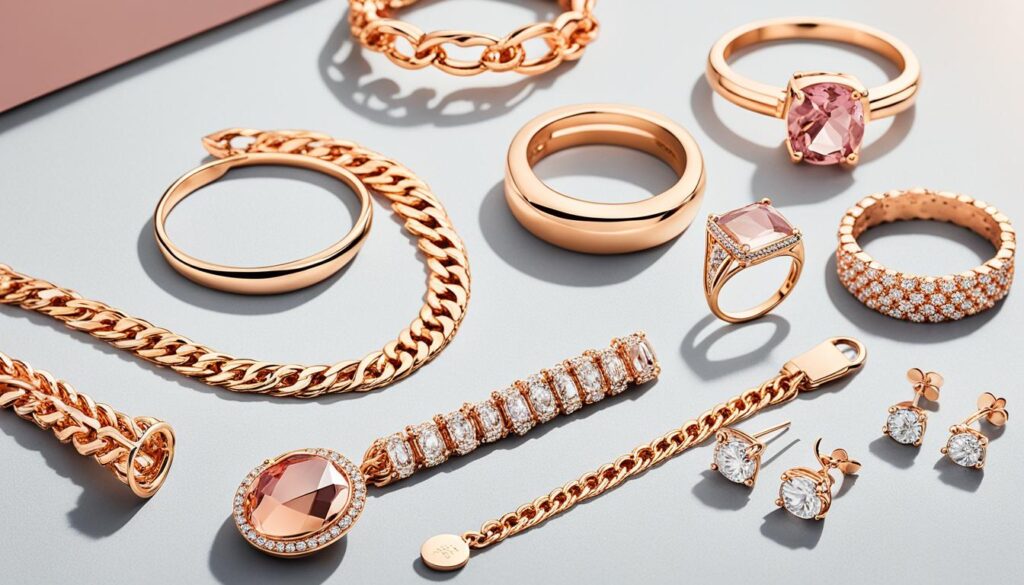 Elegante Schmuck Kombinationen mit Gold und Rosegold